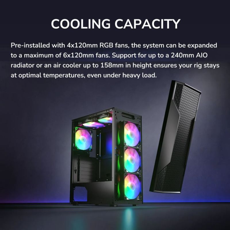 Корпус Cougar Black без БП (MX110 RGB)