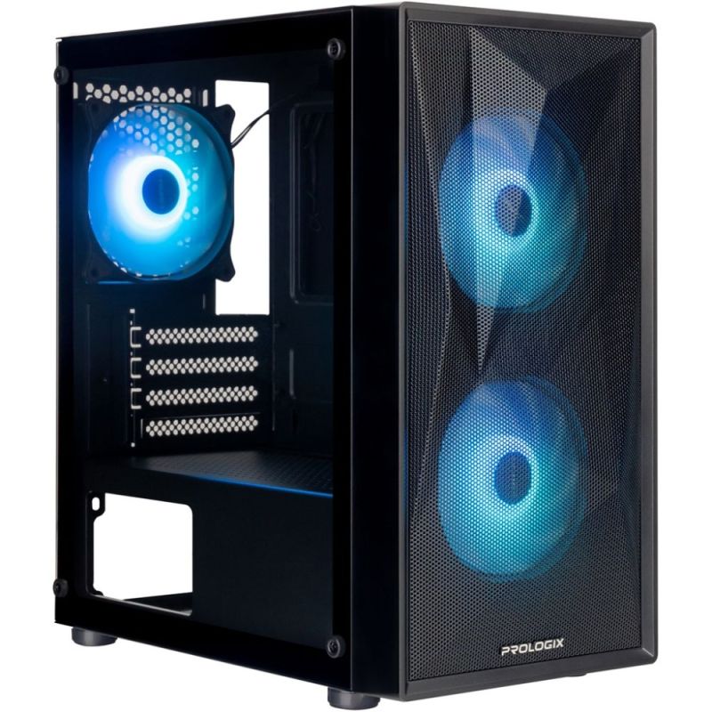 Корпус Prologix Tempered Glass&Mesh Black (E102)