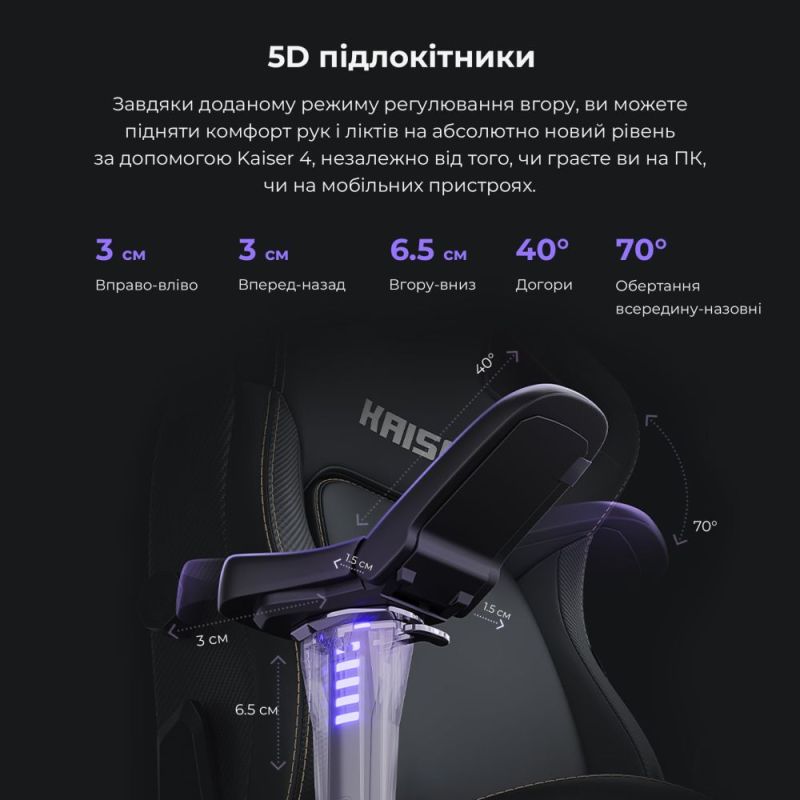 Кресло для геймеров Anda Seat Kaiser 4 Size L Black Premium PVC (AD12YDDC-L-20-B-PV/C)