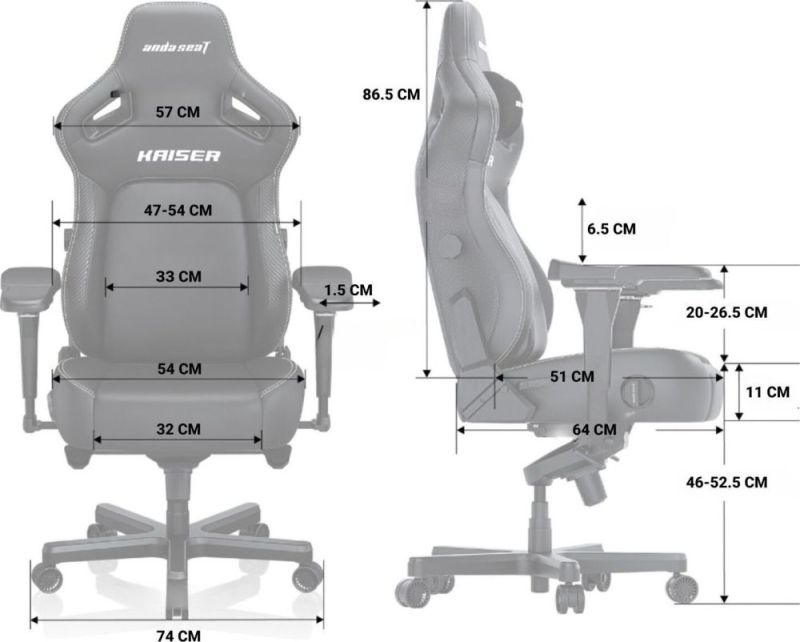 Крісло для геймерів Anda Seat Kaiser 4 Size XL Black (AD12YDDC-XLL-20-B-CF)