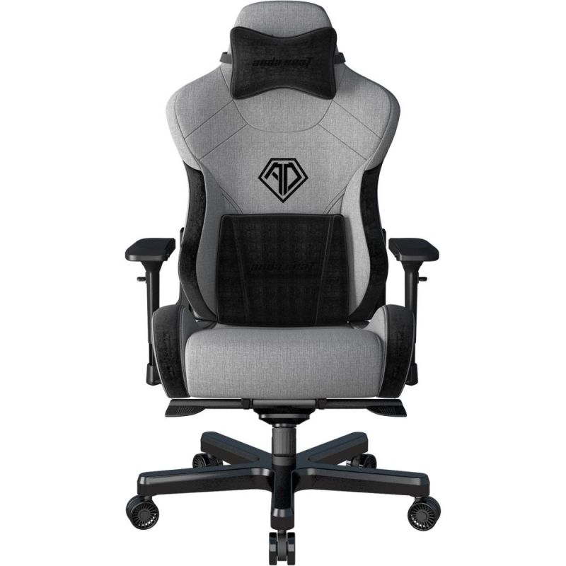 Крісло для геймерів Anda Seat T-Pro 2 Size XL Linen Grey/Black (AD12XLLA-01-GB-F)