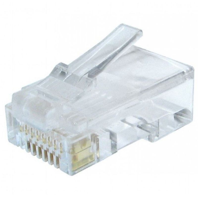 Конектор RJ 45 Cablexpert 8P8C, із позолоченими контактами (100 шт/уп) (LC-8P8C-002/100)