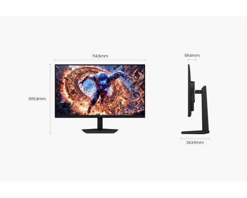 Монiтор Samsung 32" Odyssey Gaming G80HS IPS Black 165Hz (LS32HG802ESXUA)