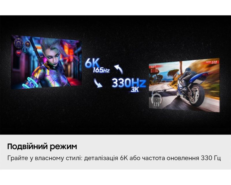 Монiтор Samsung 32" Odyssey Gaming G80HS IPS Black 165Hz (LS32HG802ESXUA)