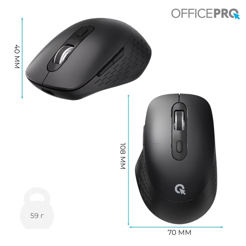 Мышь беспроводная OfficePro Black (M265B)