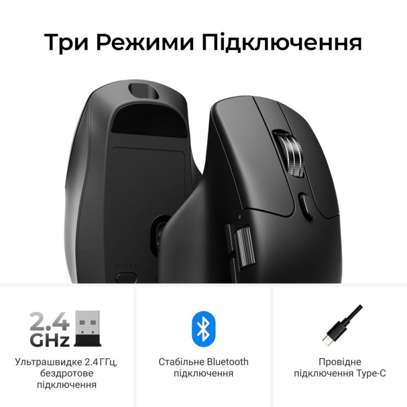 Миша бездротова Keychron M6S WL Black (M6S-A72)