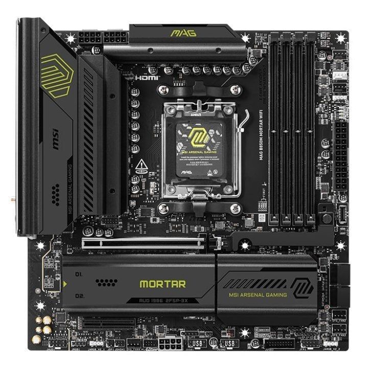 Материнська плата MSI MAG B850M Mortar WiFi Socket AM5 (MAG B850M MORTAR WIFI)