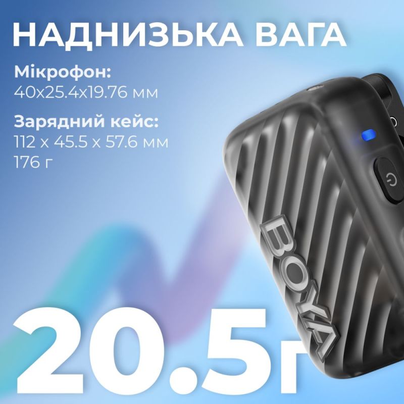 Мікрофон BOYA Type-C/TRS Black (MIC 2-02)