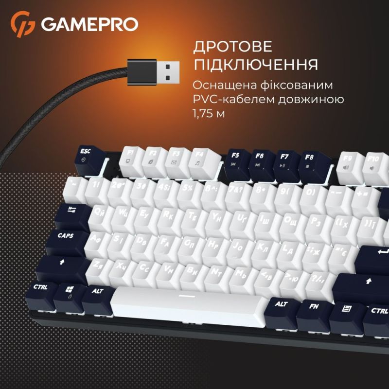 Клавиатура GamePro Genesis Metallic Outemu Red Swithes USB Black (MK110B)