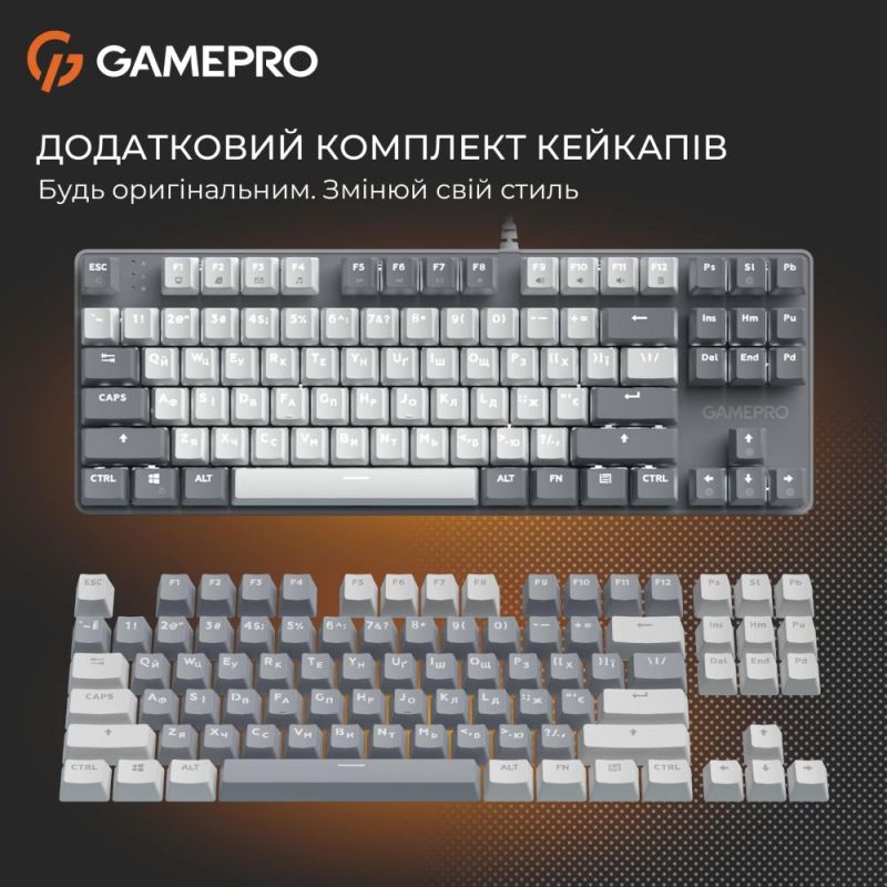 Клавіатура GamePro Genesis Metallic Outemu Red Swithes USB Gray (MK110G)