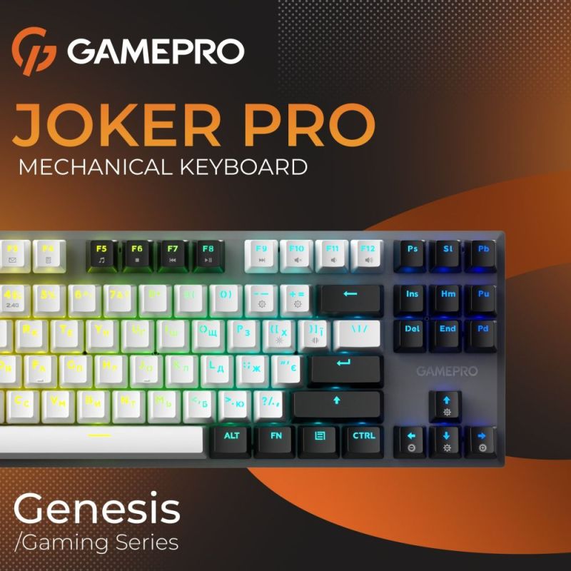 Клавіатура бездротова GamePro Genesis Joker Pro Gray (MK124G Pro)