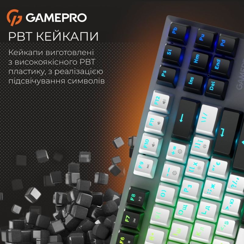 Клавіатура бездротова GamePro Genesis Joker Pro Gray (MK124G Pro)