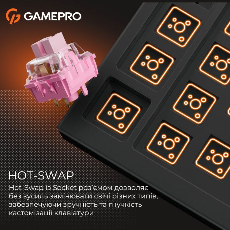 Клавіатура GamePro MK130 V2 Infinity QLAB Sakura Black (MK130-V2-B-QS)