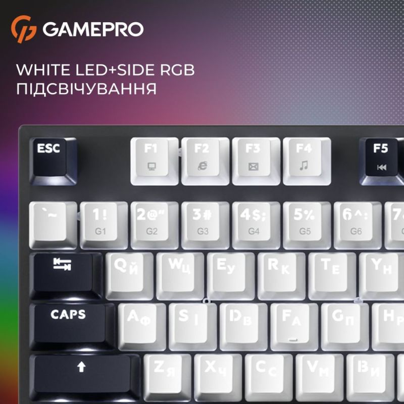Клавіатура GamePro Genesis Metallic Outemu Red Swithes USB Black (MK144B)