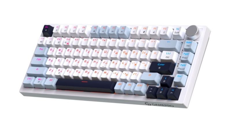 Клавиатура GamePro MK160 V2 Warden QLAB Sakura White (MK160-V2-BL-QS)