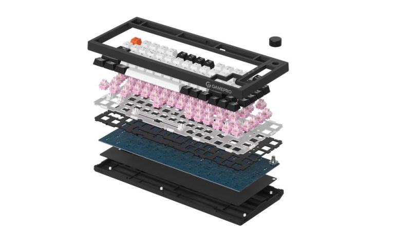 Клавиатура GamePro MK160 V2 Warden QLAB Sakura White (MK160-V2-BL-QS)