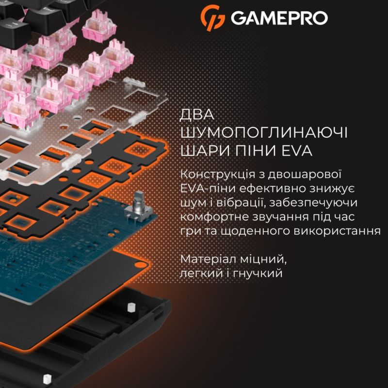 Клавиатура GamePro MK160 V2 Warden QLAB Sakura White (MK160-V2-BL-QS)