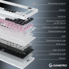 Клавиатура беспроводная GamePro Asgard Valhalla QLAB Sakura Switch White With Display (MK160-W-D-QS-PRO)