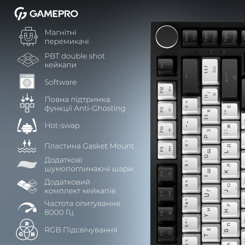Клавиатура GamePro Asgard Valhalla Max USB Black (MK160B Max)