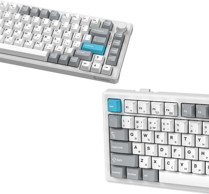 Клавиатура беспроводная GamePro Asgard Yord Keychron Super Red Switch White (MK266WH)