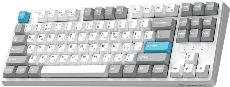 Клавіатура бездротова GamePro Asgard Ragnar Keychron Super Red Switch White (MK285WH)