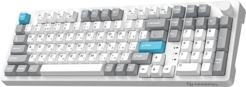 Клавіатура бездротова GamePro Asgard Drakkar Keychron Super Red Switch White (MK305WH)