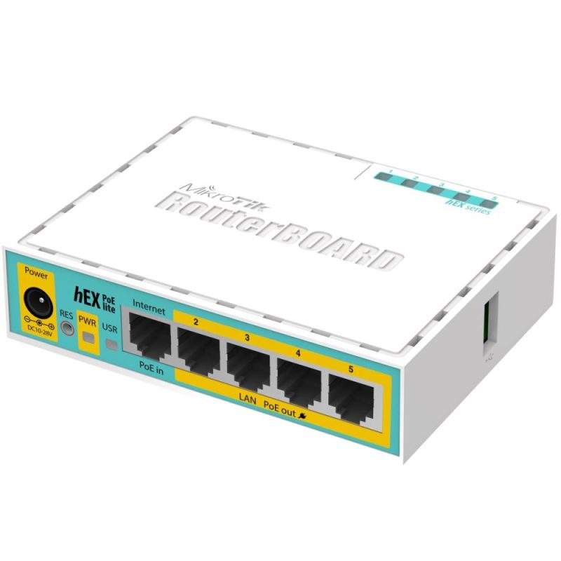 Маршрутизатор MikroTik RouterBOARD hEX PoE lite (RB750UPr2)