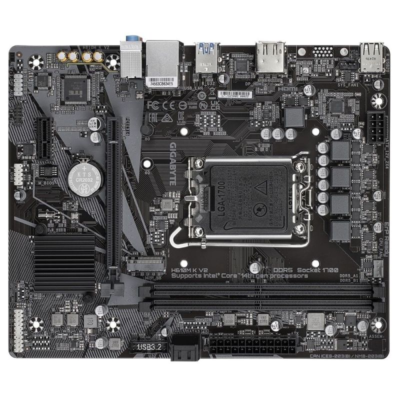 Материнська плата Gigabyte Socket 1700 (H610M K V2)
