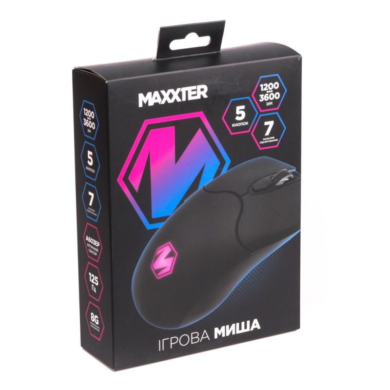 Мышь Maxxter Instant 603 Black USB (McG-6B-I603)