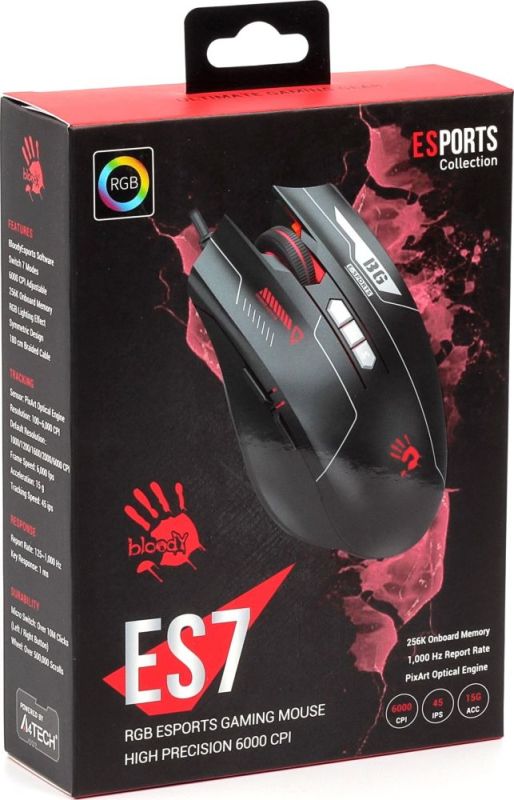 Миша A4Tech ES7 Bloody Esports Black (ES7 Bloody (Esports Black))