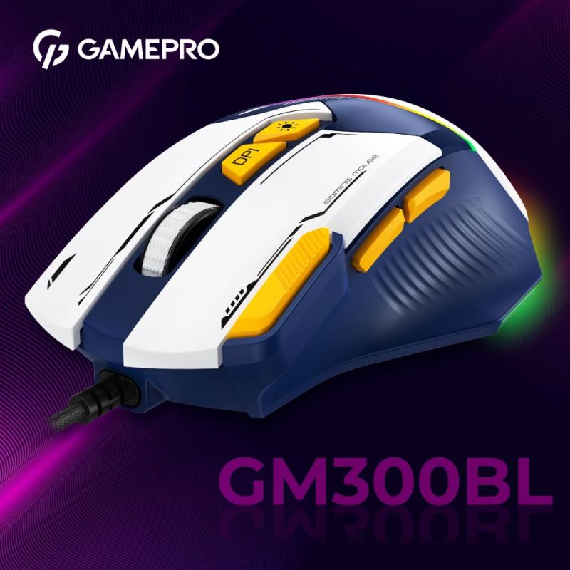 Миша GamePro Blue-White (GM300BL)