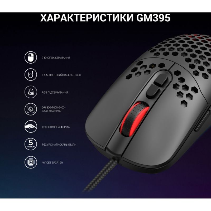 Миша GamePro Black  (GM395)