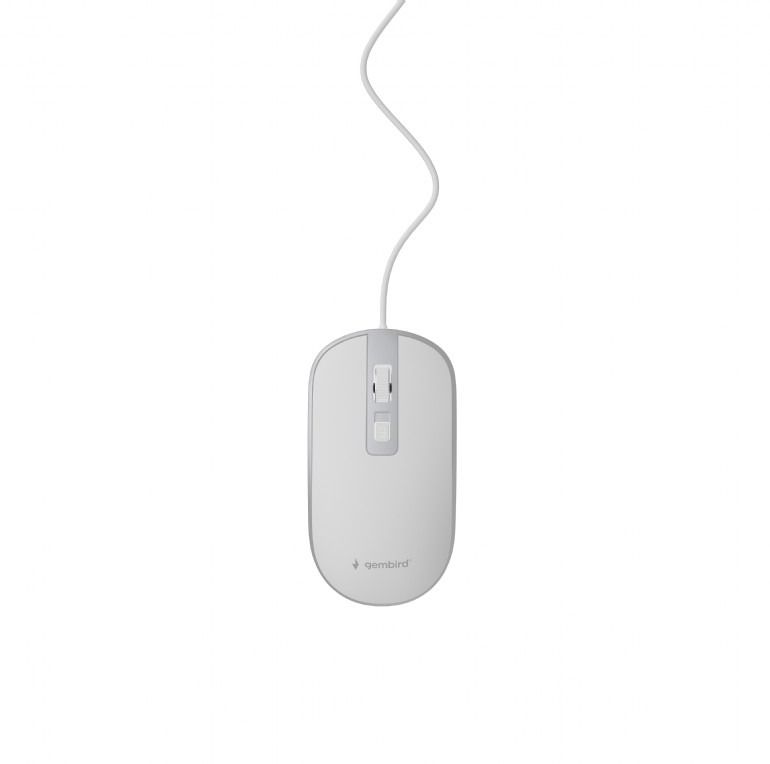 Миша Gembird White/Silver (MUS-4B-06-WS)