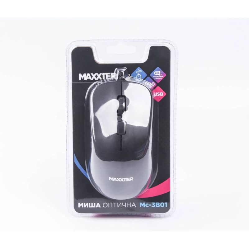 Мышь Maxxter Black (Mc-3B01)