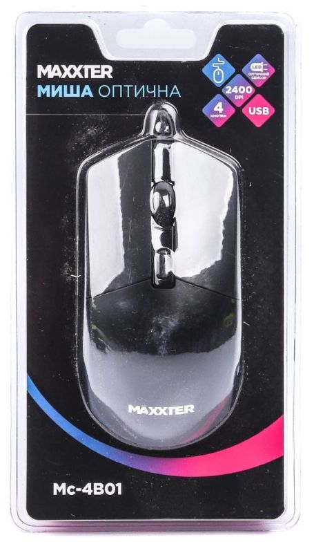 Миша Maxxter Black (Mc-4B01)