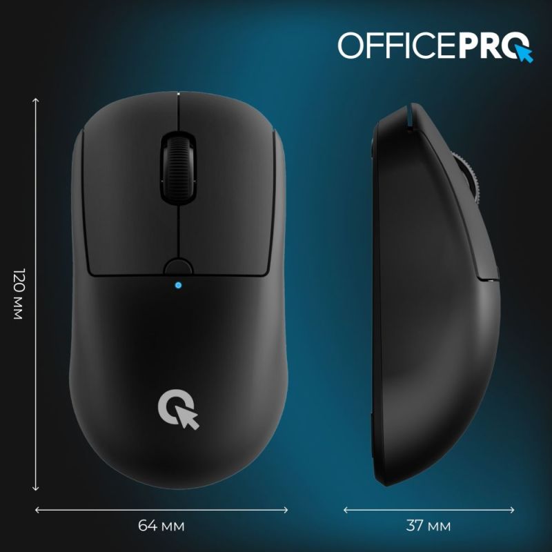 Миша бездротова OfficePro Black (M307B)