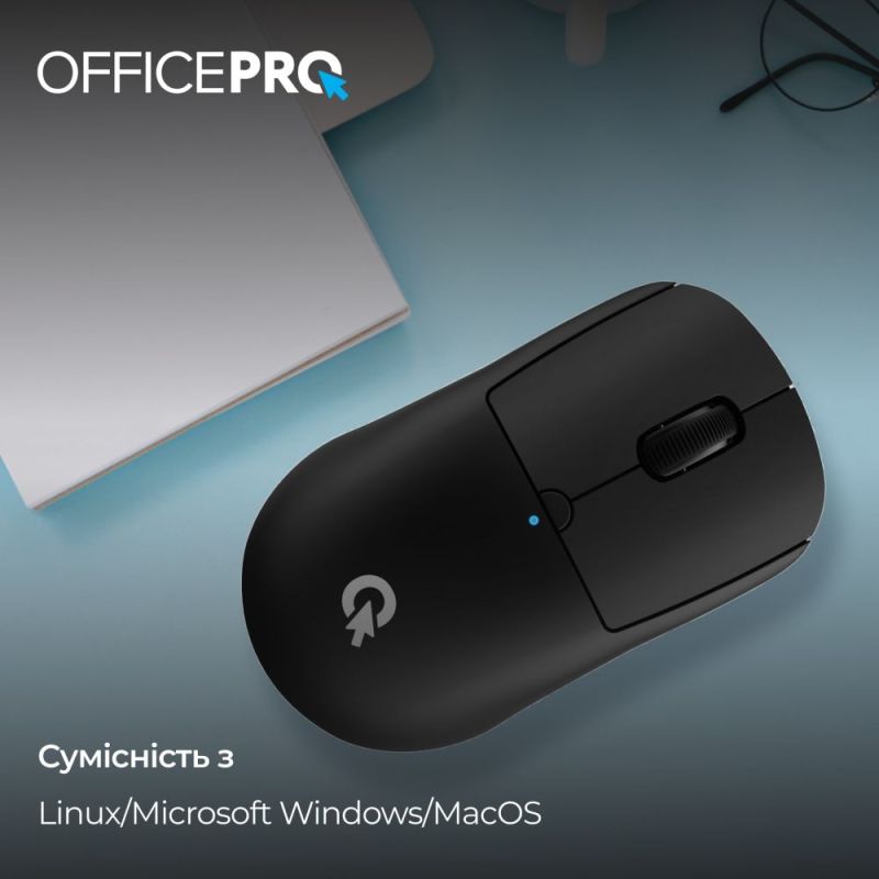Миша бездротова OfficePro Black (M307B)