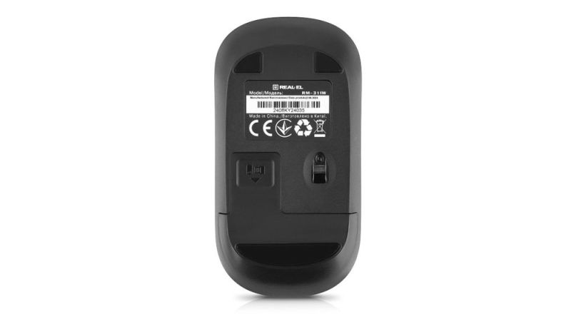 Миша бездротова REAL-EL RM-311 W Black (EL123200041)