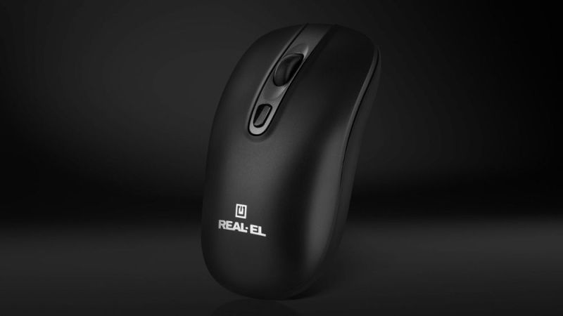 Миша бездротова REAL-EL RM-350W Black (EL123200043)