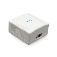 Розетка Cablexpert RJ-45, Cat6, зовнішня, біла (NCAC-2F6-01)