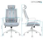 Крісло офісне OfficePro Harmony White/Light Gray (OC310-W-LG-LG)