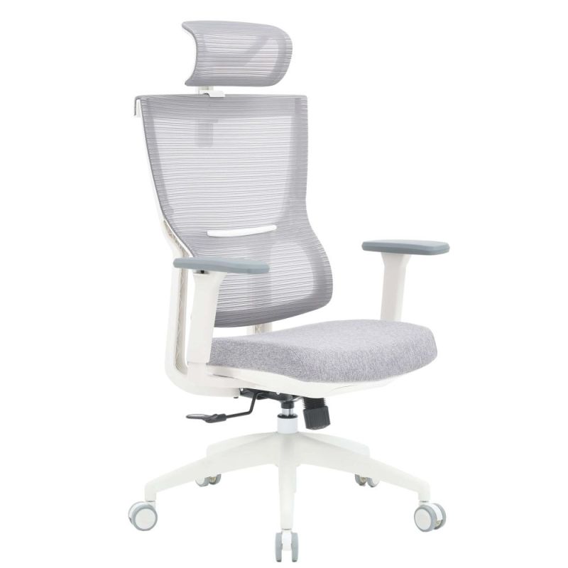 Кресло офисное OfficePro Elegant White/Light Gray (OC600-W-LG-LG)