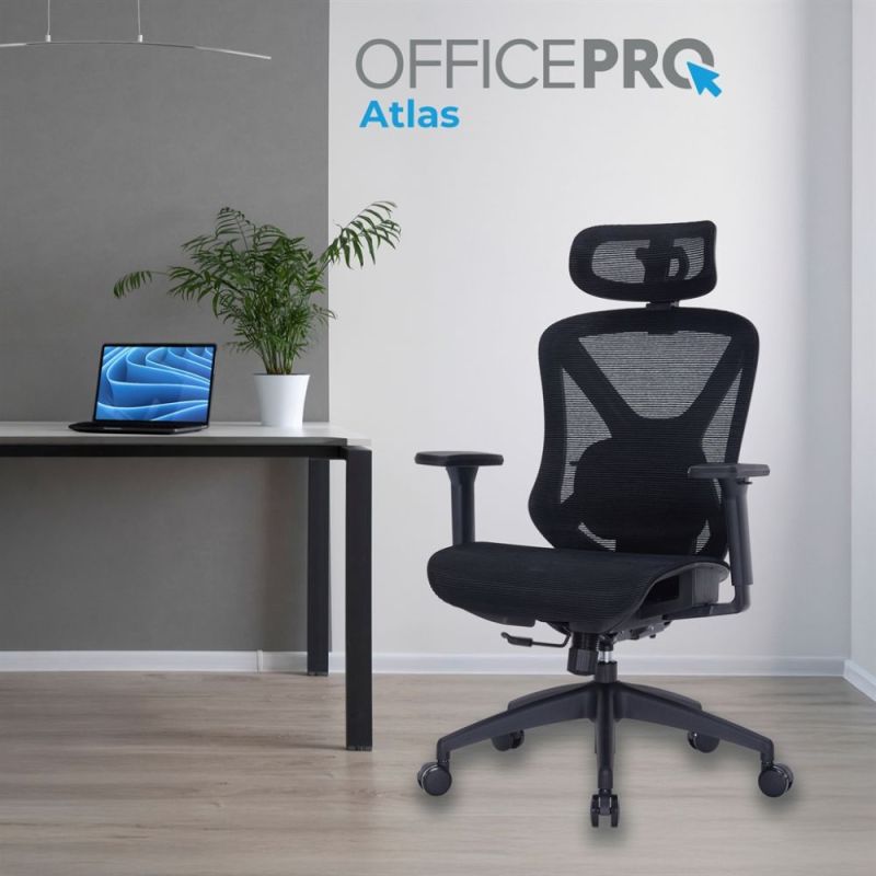 Крісло офісне OfficePro Atlas Black (OC630-B-B-B)