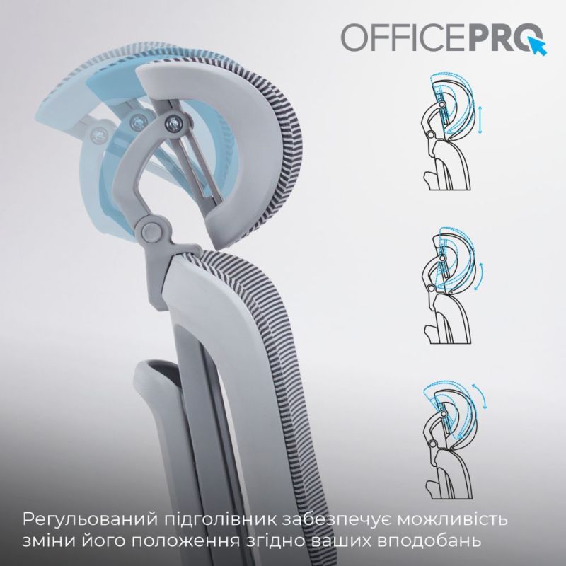 Кресло офисное Officepro Skyline Footrest Gray/Dark Gray (OC750-G-DG-DG)