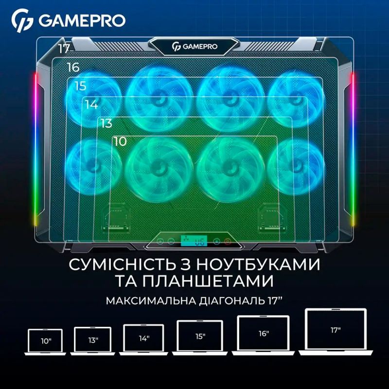Охолоджуюча підставка для ноутбука GamePro (CP795)