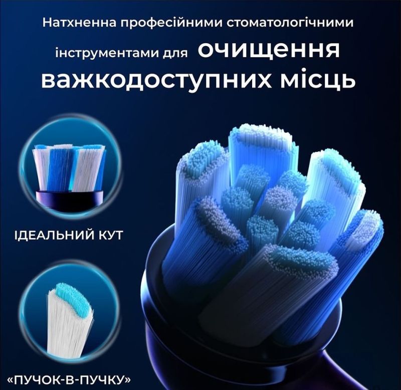 Насадка для зубной электрощетки Braun Oral-B iO RB CBF-4 Ultimate Clean Black (4 шт) (Oral-B iO RB CBF-4 Ultimate Clean (4))