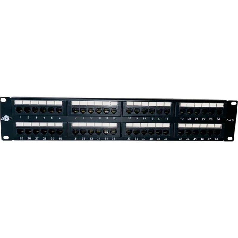 Патч-панель ATcom 19" 48хRJ-45 UTP 2U cat.6 (P6048)
