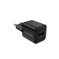 Мережевий зарядний пристрій Choetech (USB-C+USB-A) Black (PD5012-EU-BK)