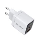 Мережевий зарядний пристрій Choetech (USB-C+USB-A) White (PD6052-EU-WH)