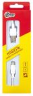 Кабель Dengos USB - USB Type-C (M/M) 1 м White (PLS-TC-6A-WHITE)